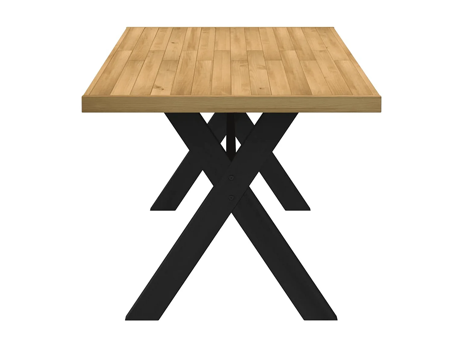 Table à manger NOAIN pieds en forme de X 160x90x75cm massif pin