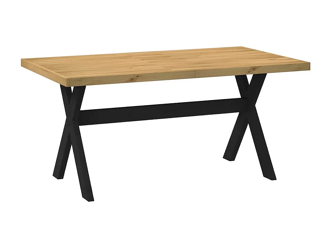 Table à manger NOAIN pieds en forme de X 160x90x75cm massif pin