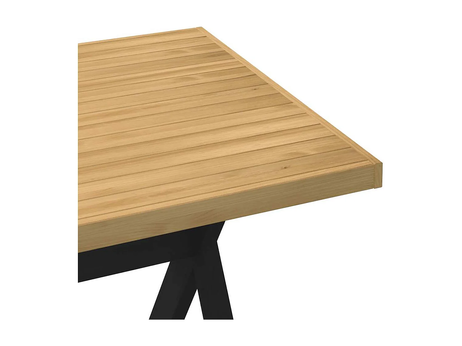 Table à manger NOAIN pieds en forme de X 160x90x75cm massif pin