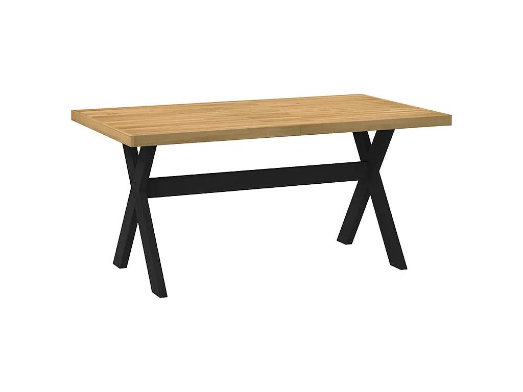 Table à manger NOAIN pieds en forme de X 160x90x75cm massif pin