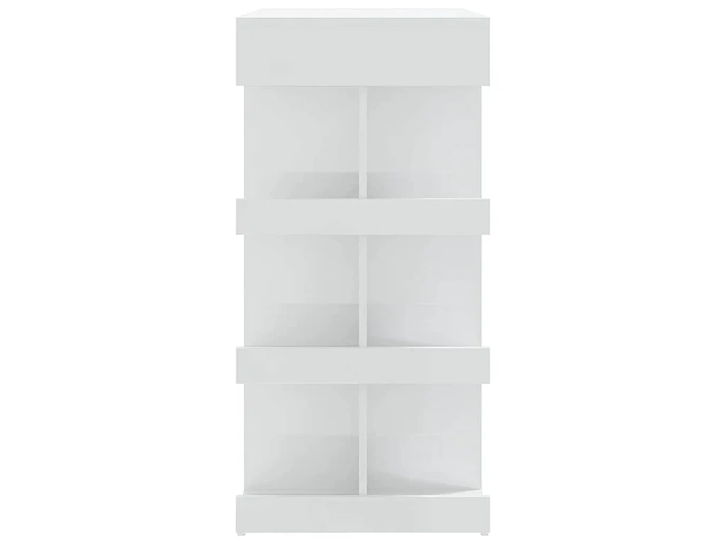 Table de bar étagère de rangement Blanc brillant 100x50x101,5cm