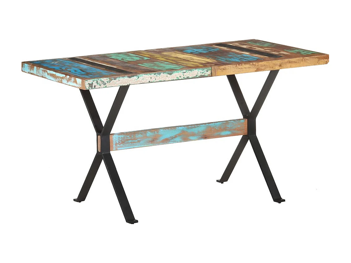 Table à manger 140x70x76 cm Bois de récupération massif