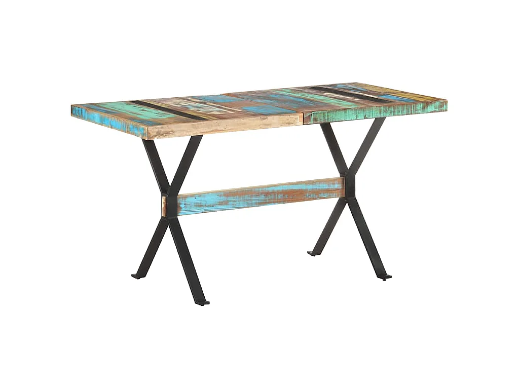 Table à manger 140x70x76 cm Bois de récupération massif