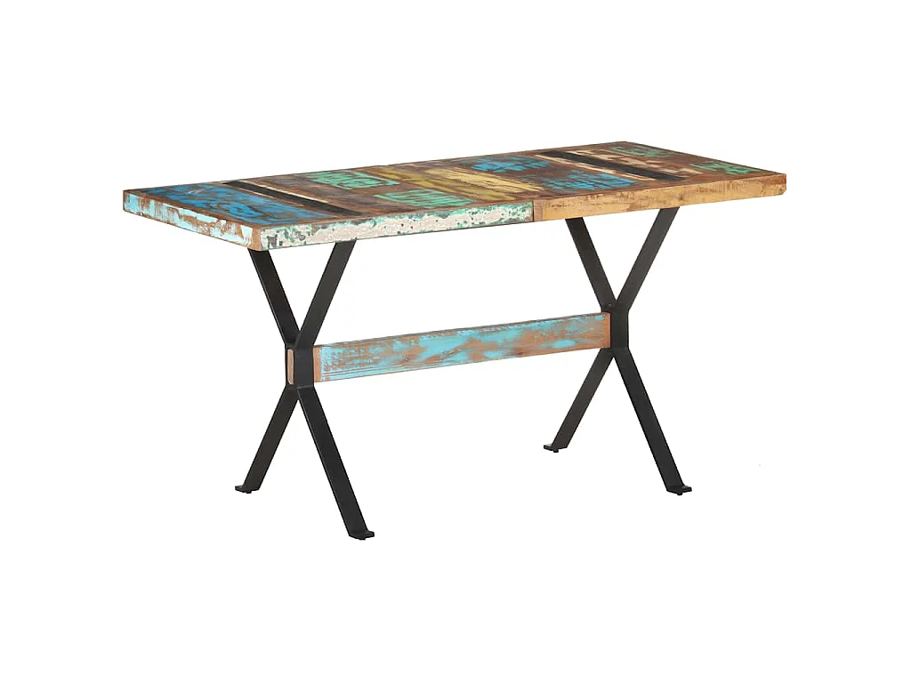 Table à manger 140x70x76 cm Bois de récupération massif