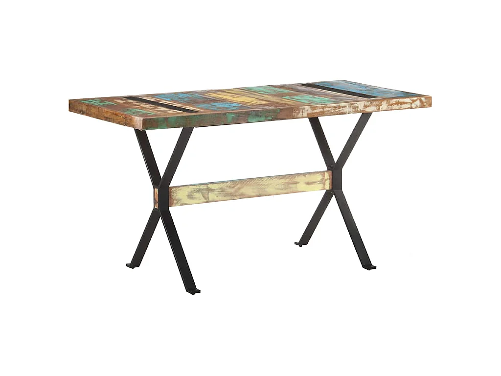 Table à manger 140x70x76 cm Bois de récupération massif