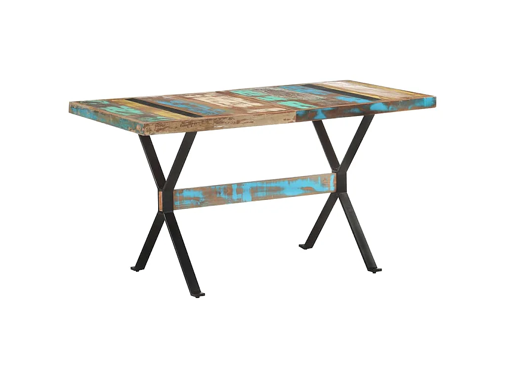Table à manger 140x70x76 cm Bois de récupération massif