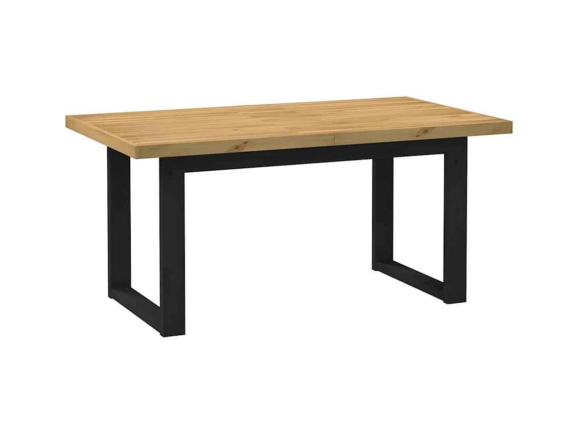 Table à manger NOAIN pieds en forme de U 160x90x75cm massif pin