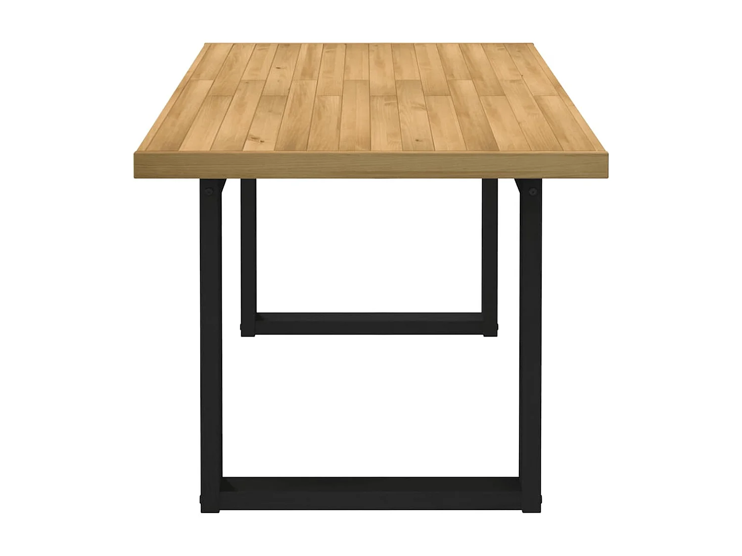 Eettafel NOAIN U-vormige poten 160x90x75 cm massief hout