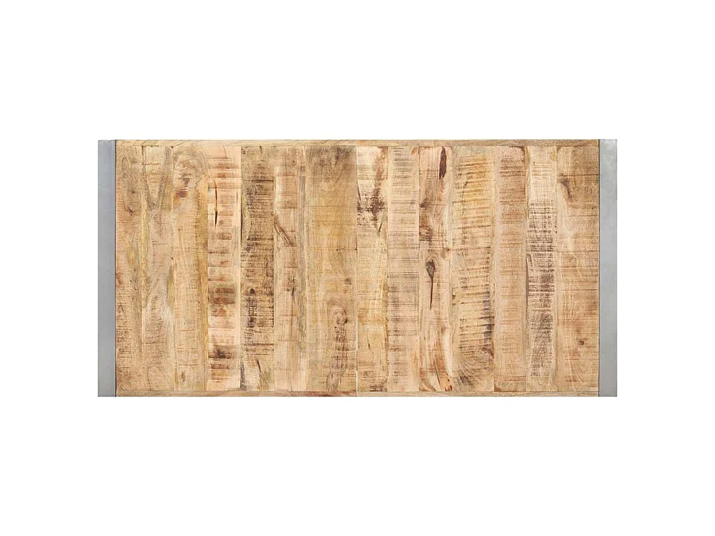 Table à manger 140x70x75 cm bois de manguier massif brut
