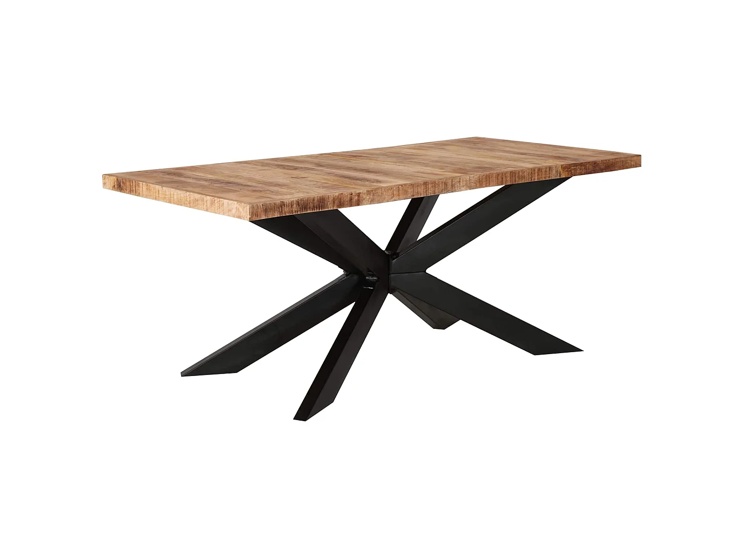 Esstisch 180 x 90 x 76 cm Raues Mango-Massivholz