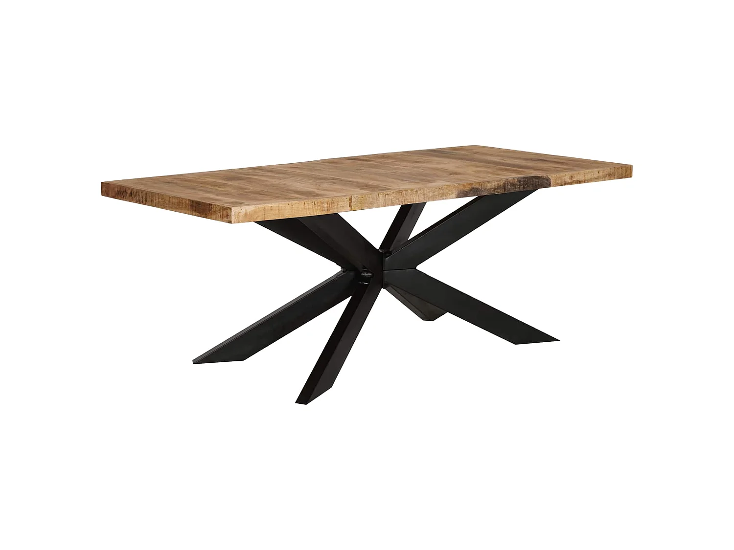 Esstisch 180 x 90 x 76 cm Raues Mango-Massivholz