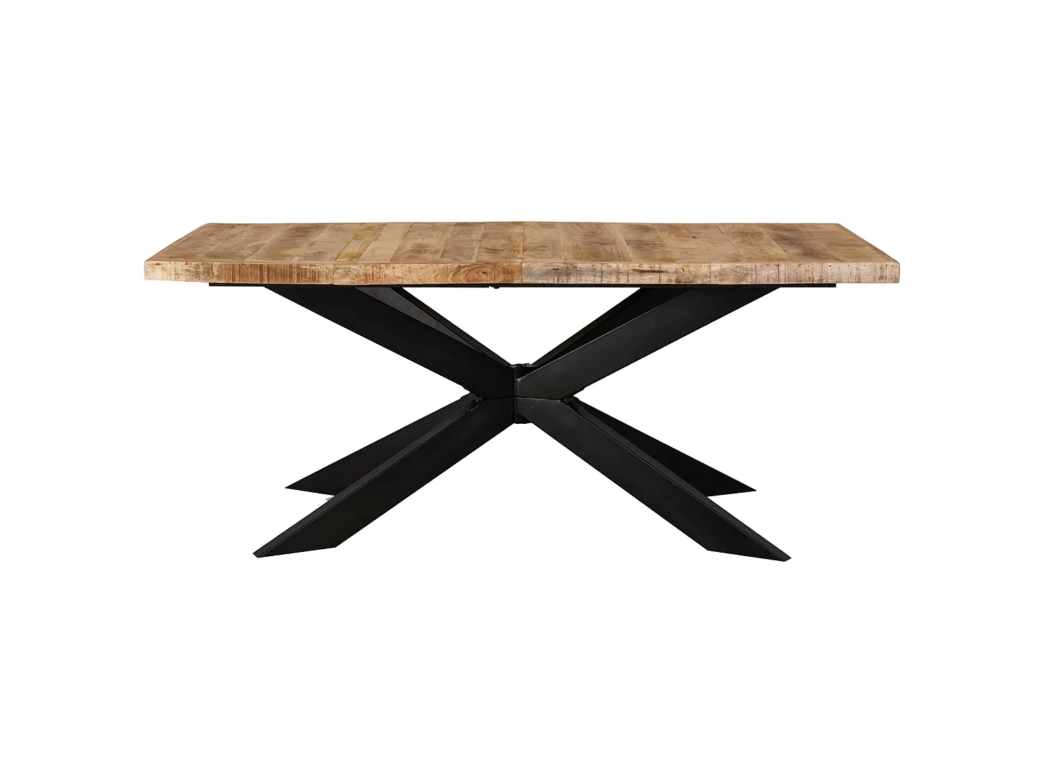 Esstisch 180 x 90 x 76 cm Raues Mango-Massivholz
