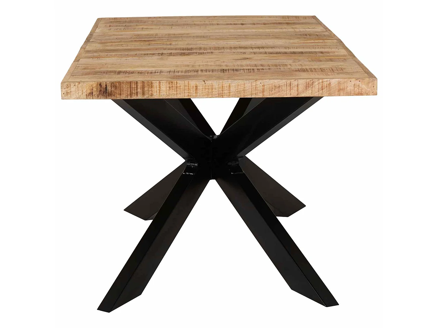 Esstisch 180 x 90 x 76 cm Raues Mango-Massivholz