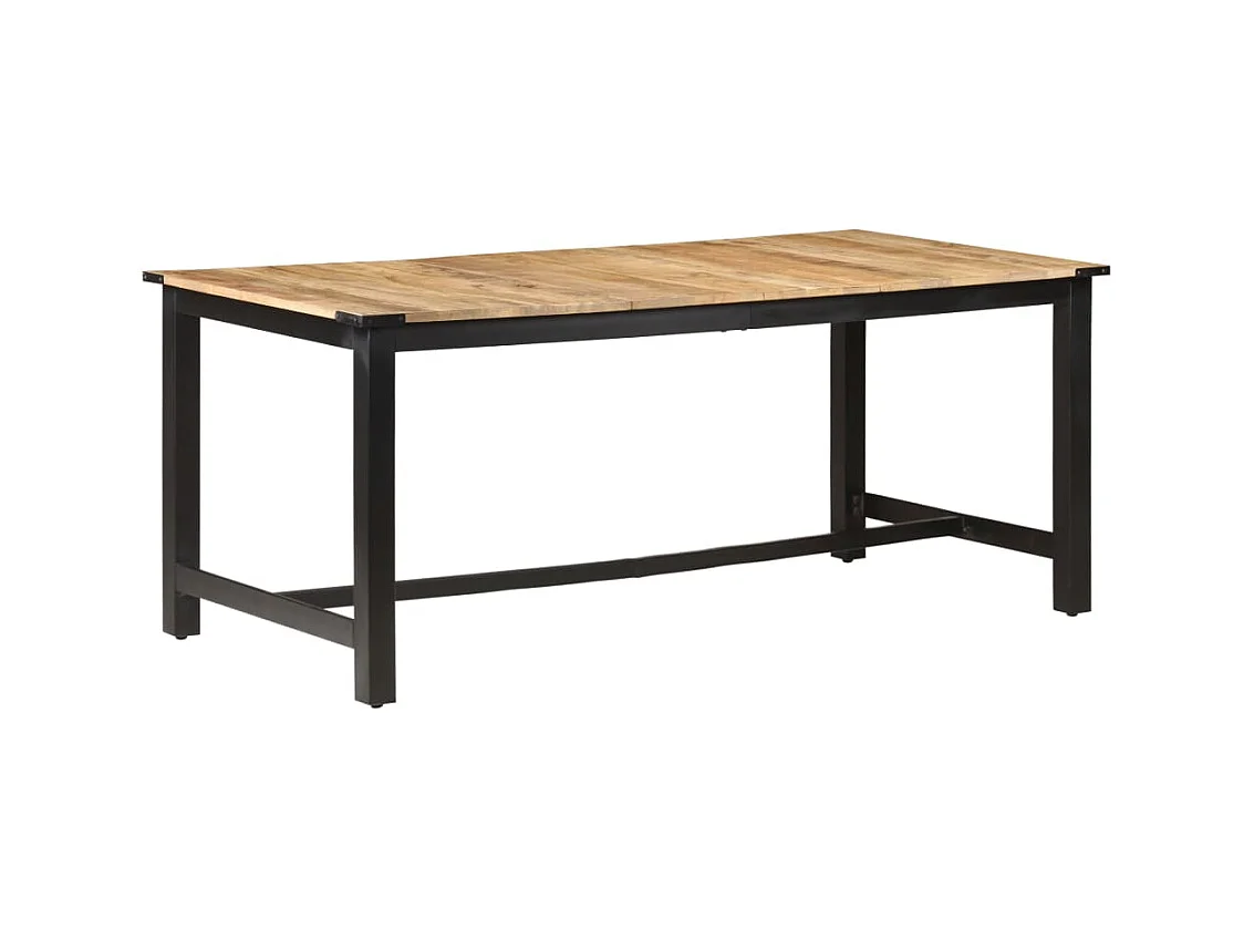 Table de salle à manger 180x90x76 cm Bois de manguier brut