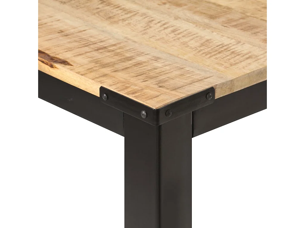 Mesa de jantar 180x90x76 cm madeira de mangueira maciça áspera