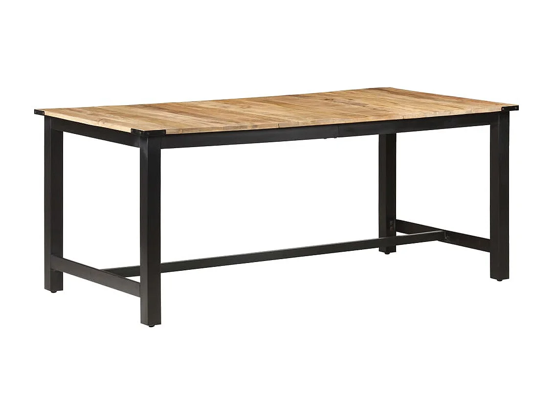 Mesa de jantar 180x90x76 cm madeira de mangueira maciça áspera