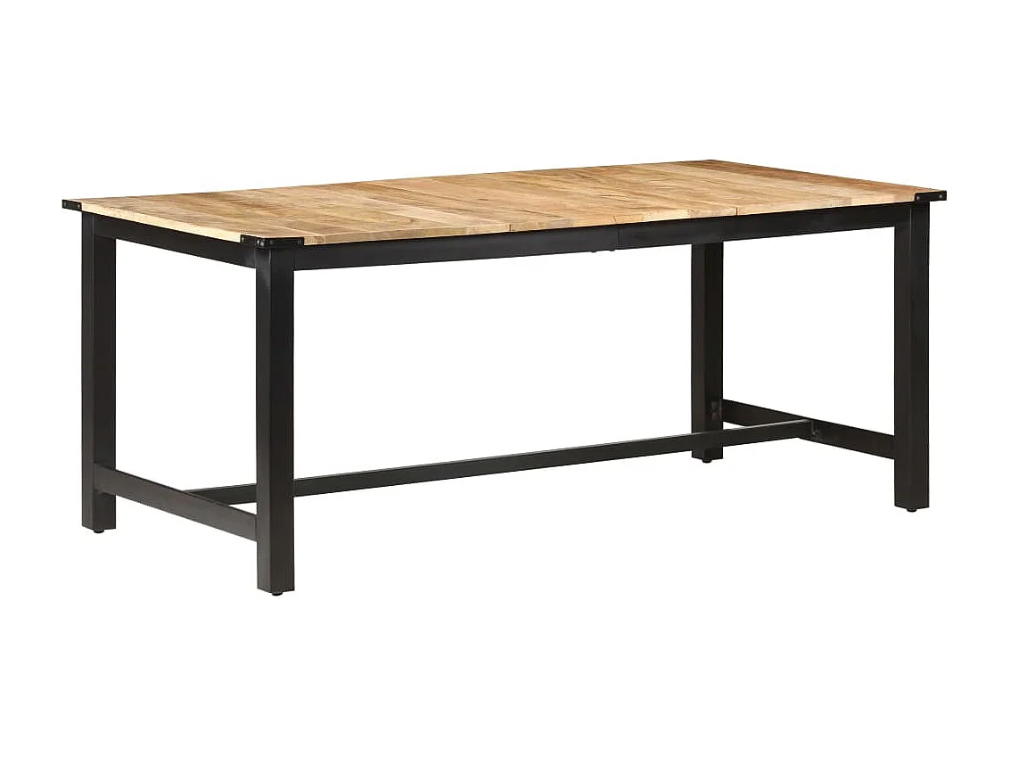 Mesa de jantar 180x90x76 cm madeira de mangueira maciça áspera