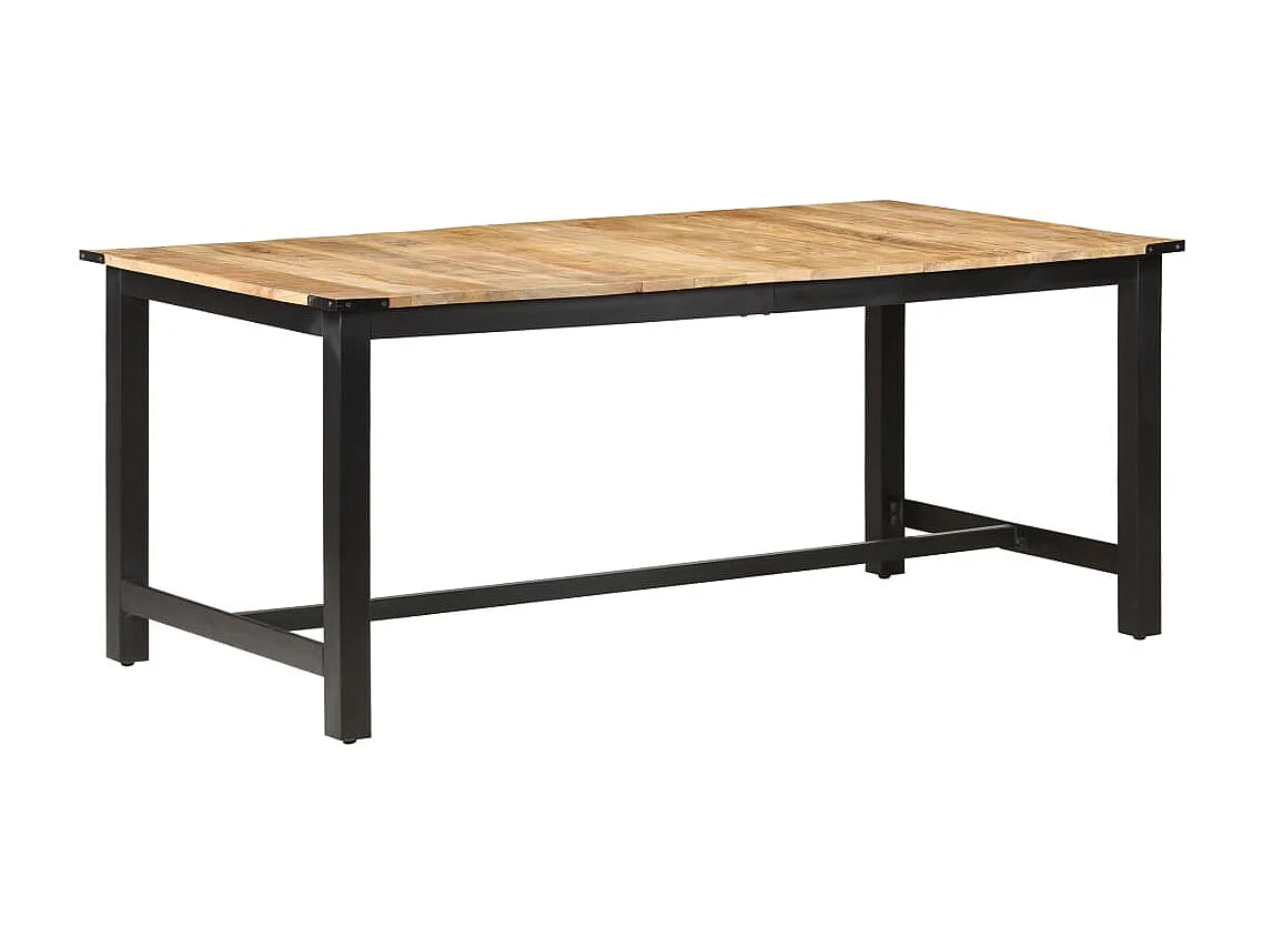 Mesa de jantar 180x90x76 cm madeira de mangueira maciça áspera