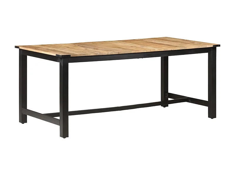 Mesa de jantar 180x90x76 cm madeira de mangueira maciça áspera