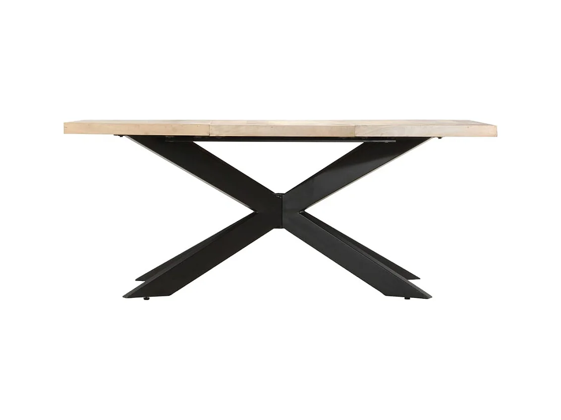 Table à dîner 180x90x76 cm Bois de manguier massif blanchi