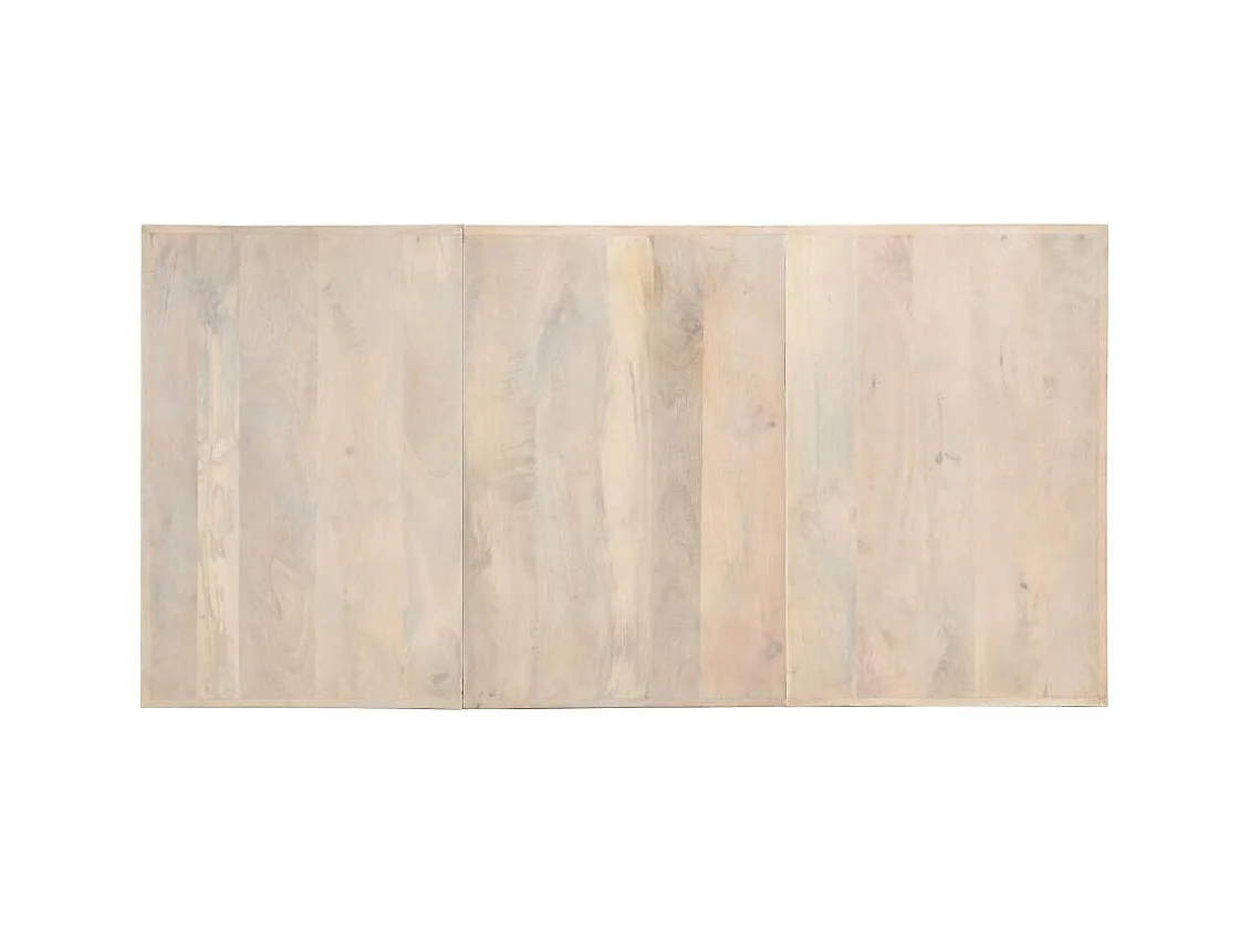 Table à dîner 180x90x76 cm Bois de manguier massif blanchi