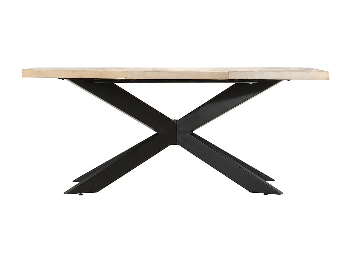Table à dîner 180x90x76 cm Bois de manguier massif blanchi