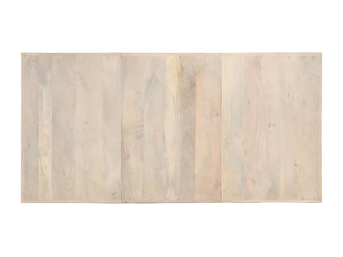 Table à dîner 180x90x76 cm Bois de manguier massif blanchi