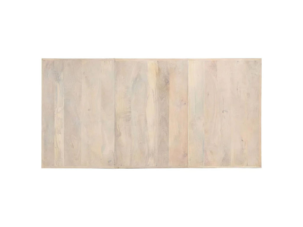 Table à dîner 180x90x76 cm Bois de manguier massif blanchi