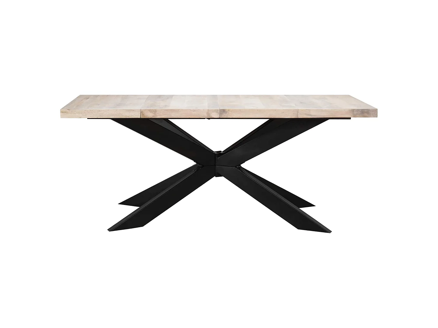 Esstisch 180 x 90 x 76 cm Massives Gebleichtes Mangoholz