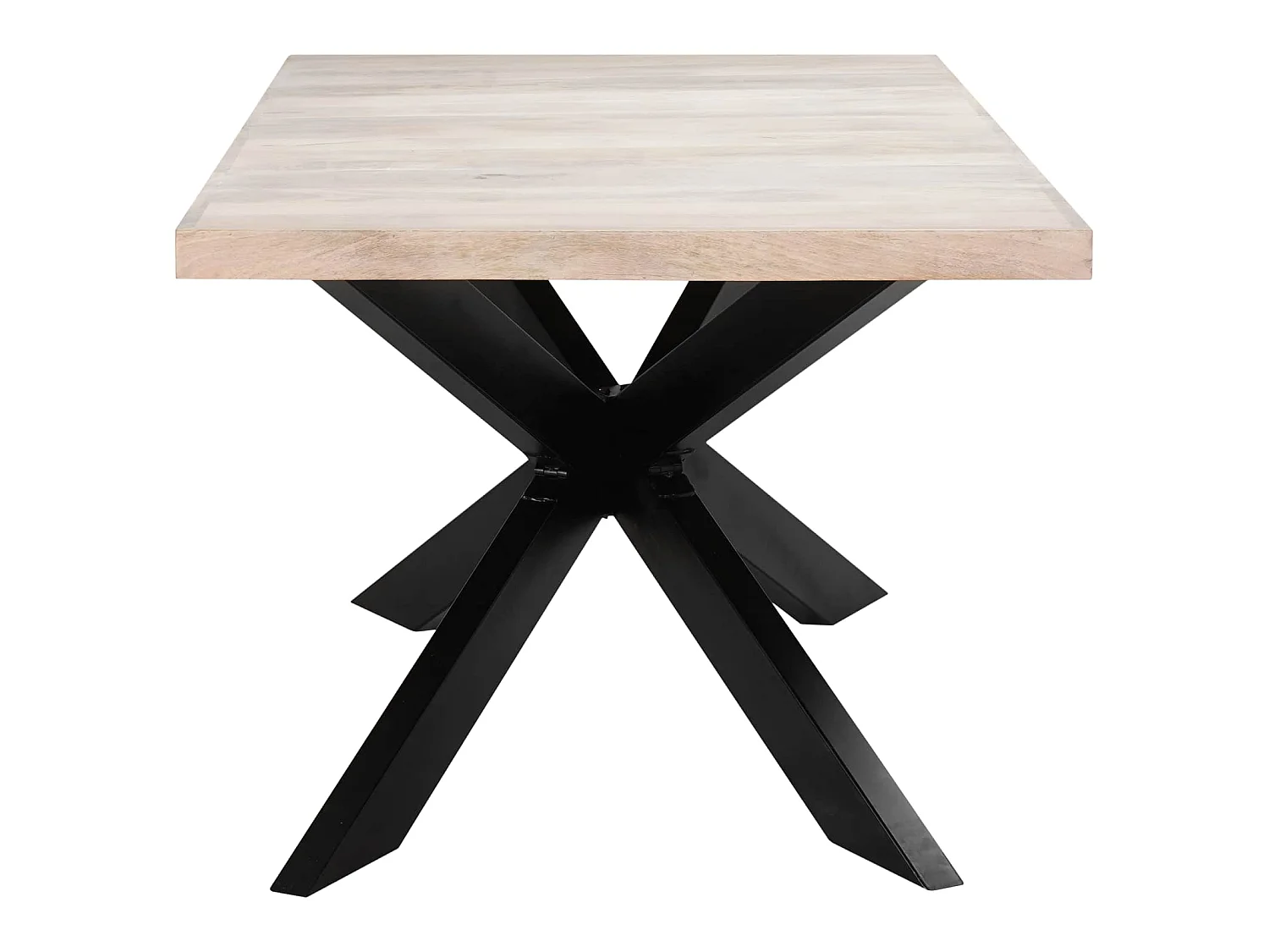 Esstisch 180 x 90 x 76 cm Massives Gebleichtes Mangoholz
