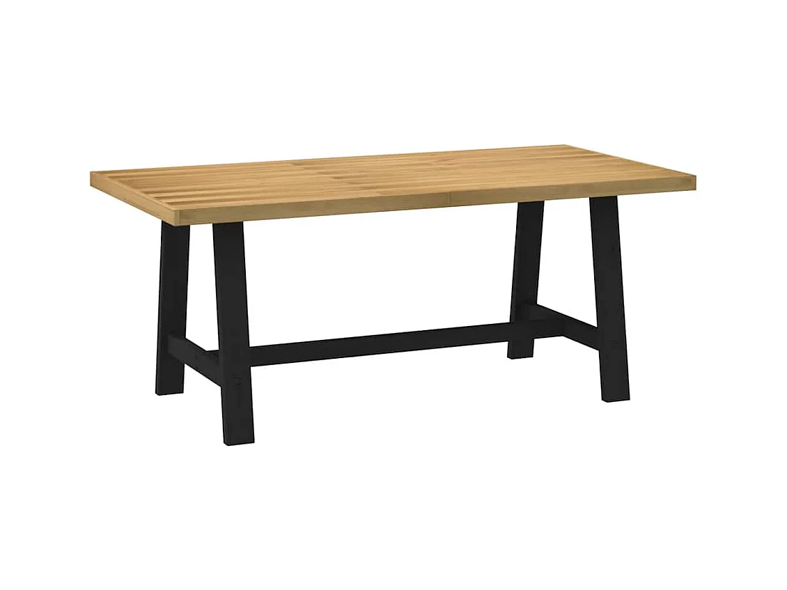 Table à manger NOAIN pieds en forme de A 180x90x75cm massif pin