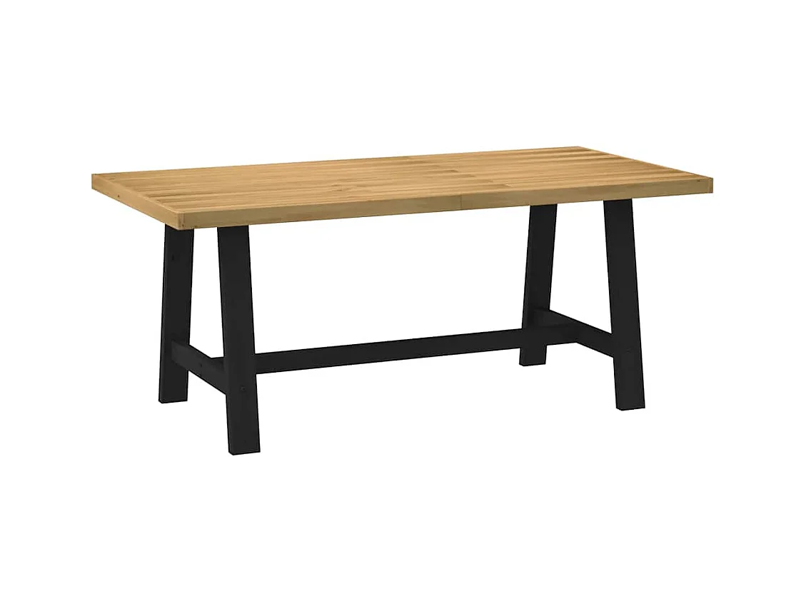 Table à manger NOAIN pieds en forme de A 180x90x75cm massif pin