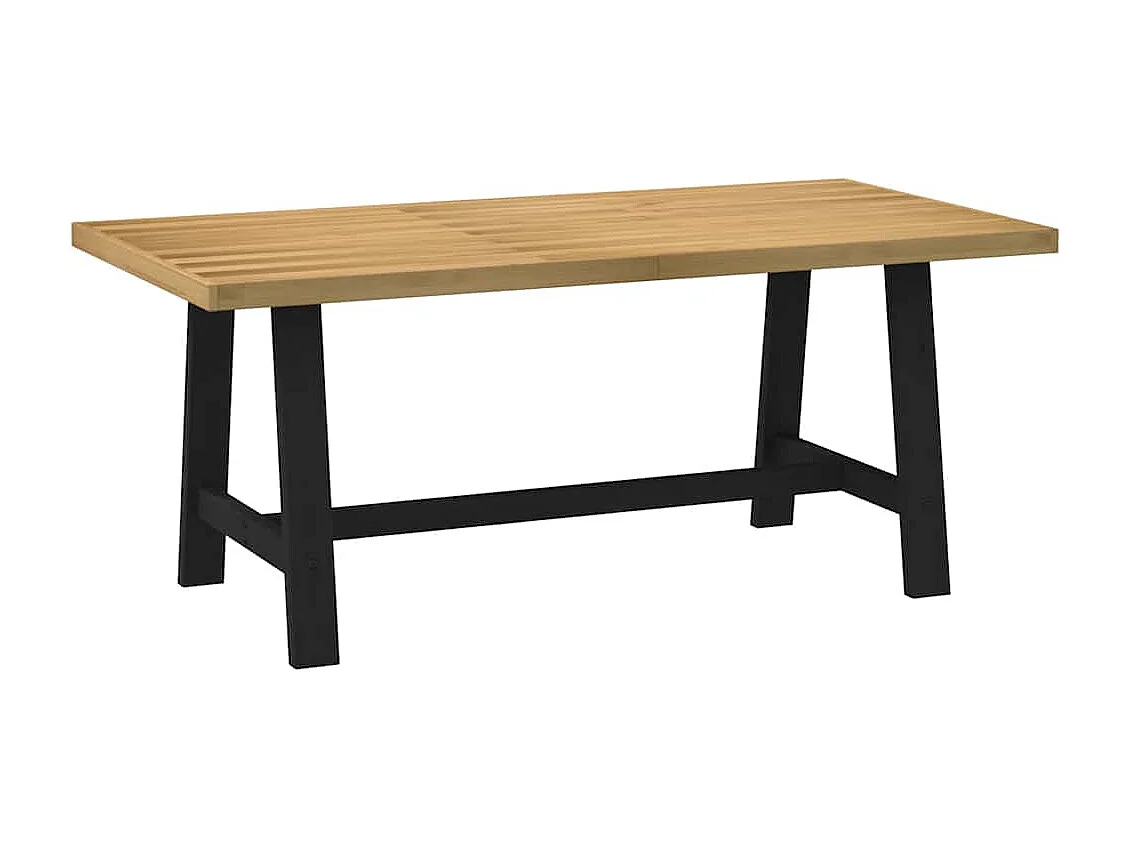 Table à manger NOAIN pieds en forme de A 180x90x75cm massif pin