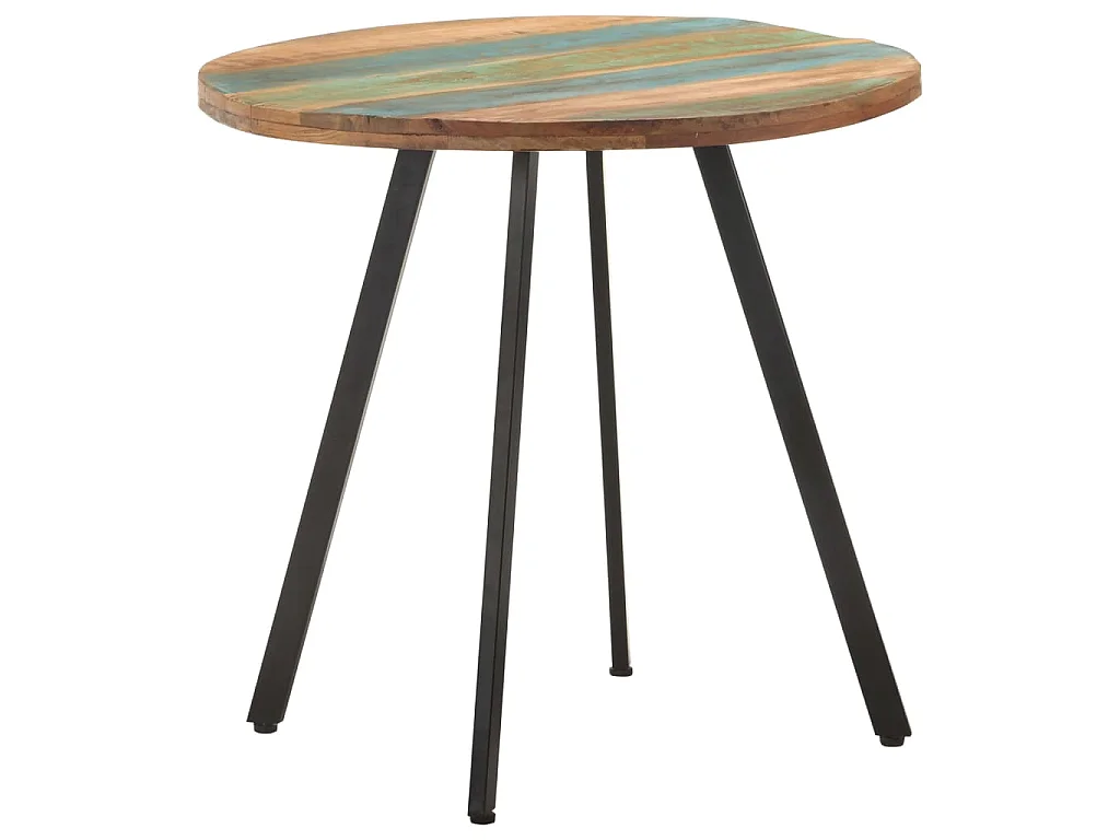 Eettafel 80 cm massief gerecycled hout