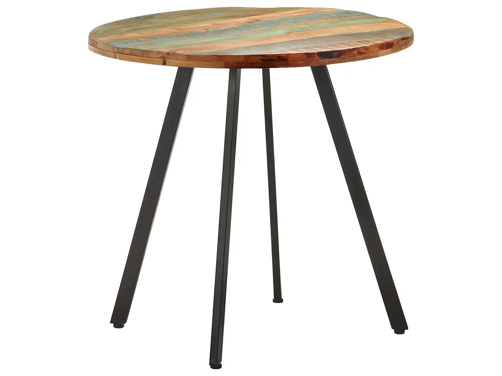 Eettafel 80 cm massief gerecycled hout