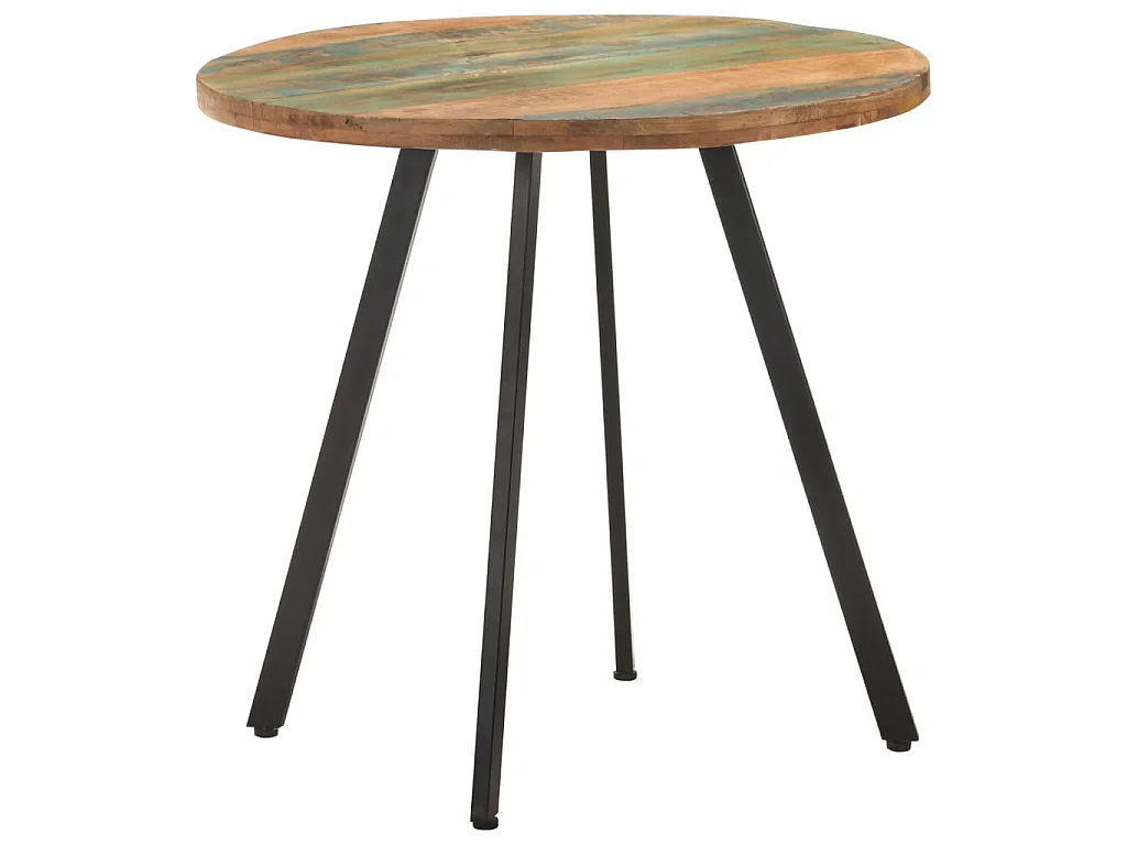 Eettafel 80 cm massief gerecycled hout