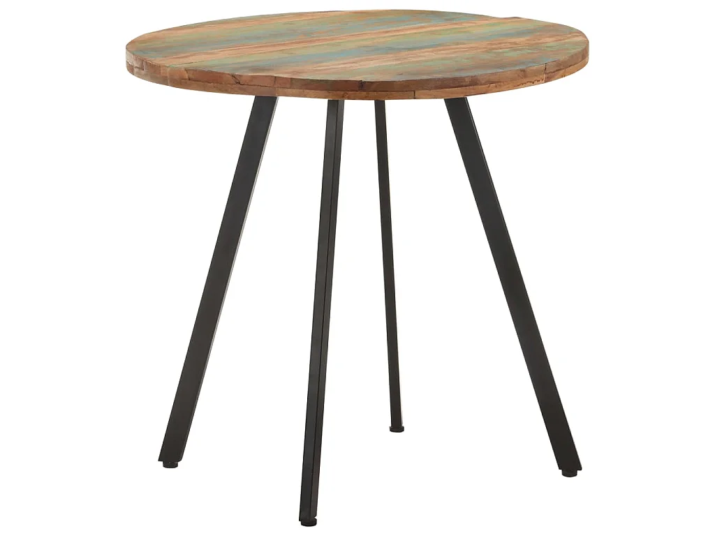 Eettafel 80 cm massief gerecycled hout