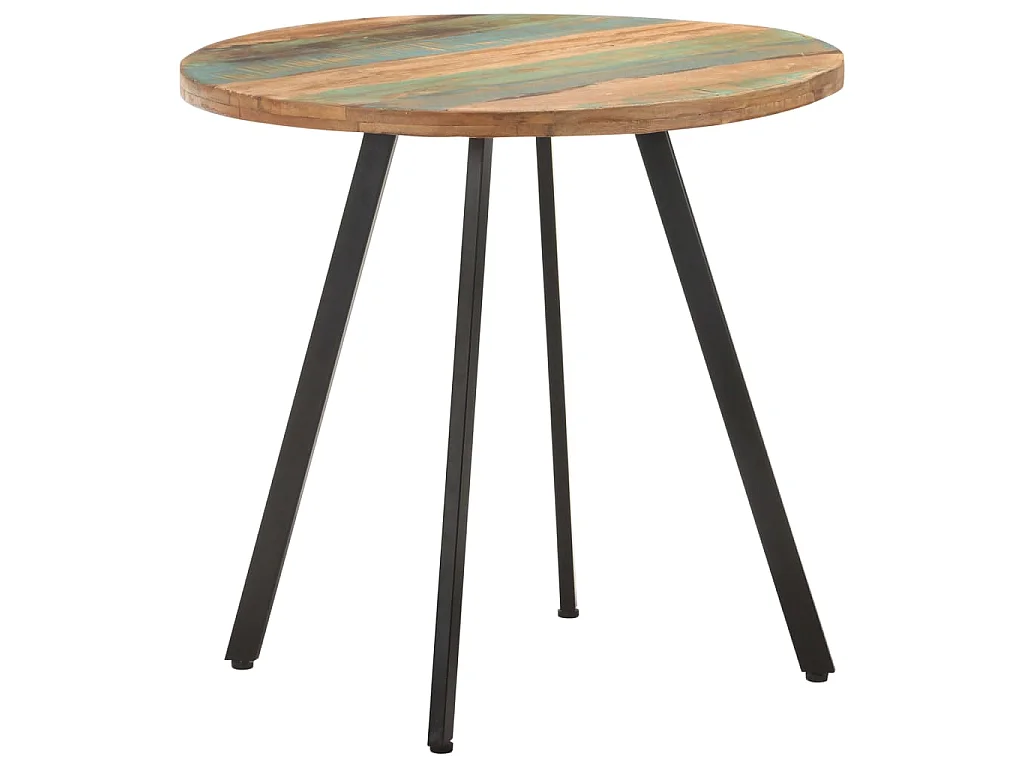 Eettafel 80 cm massief gerecycled hout