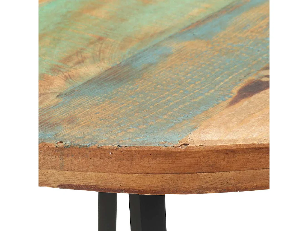 Table de salle à manger 80 cm Bois de récupération massif