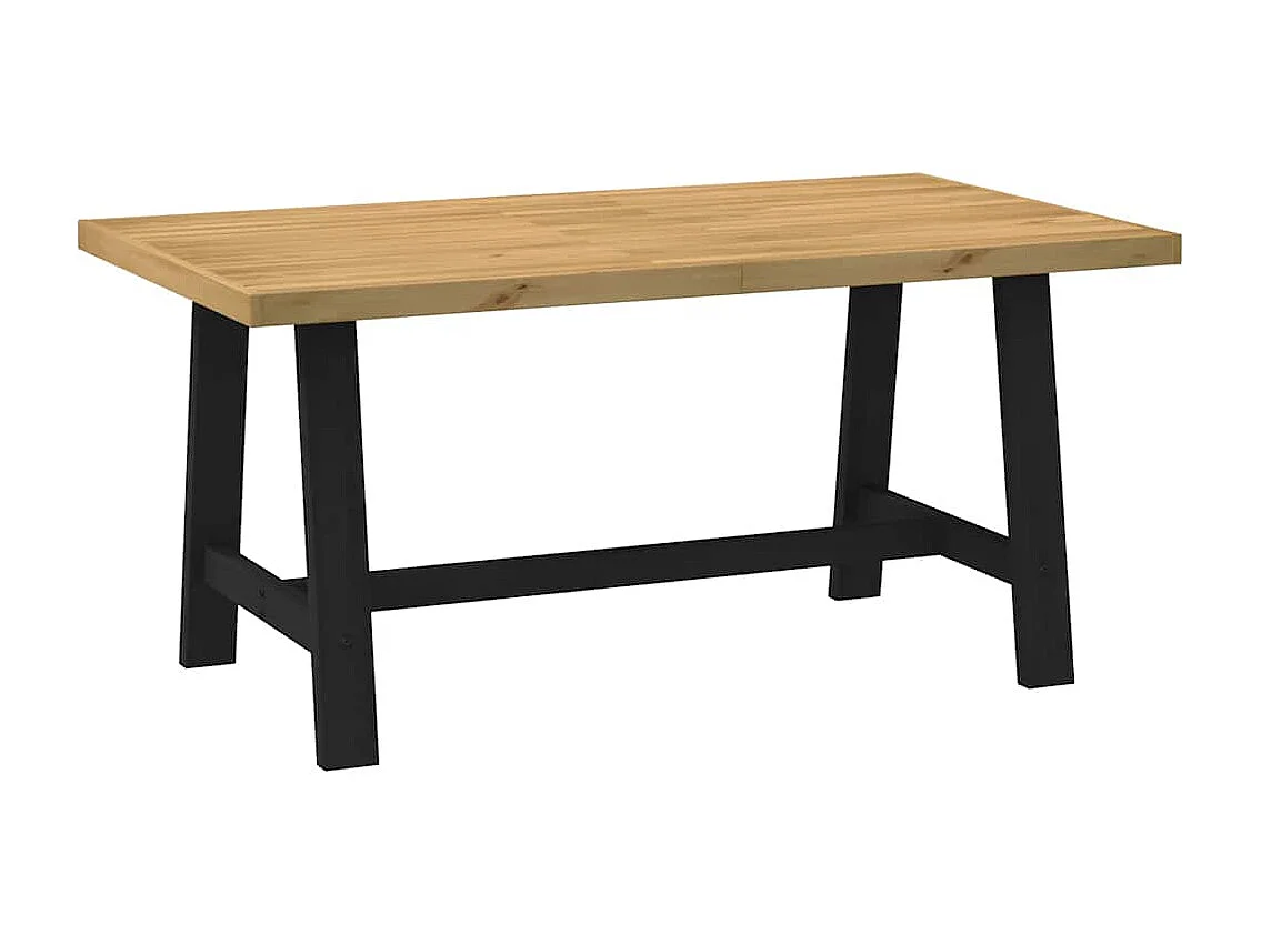 Eettafel NOAIN A-vormige poten 160x90x75 cm massief hout