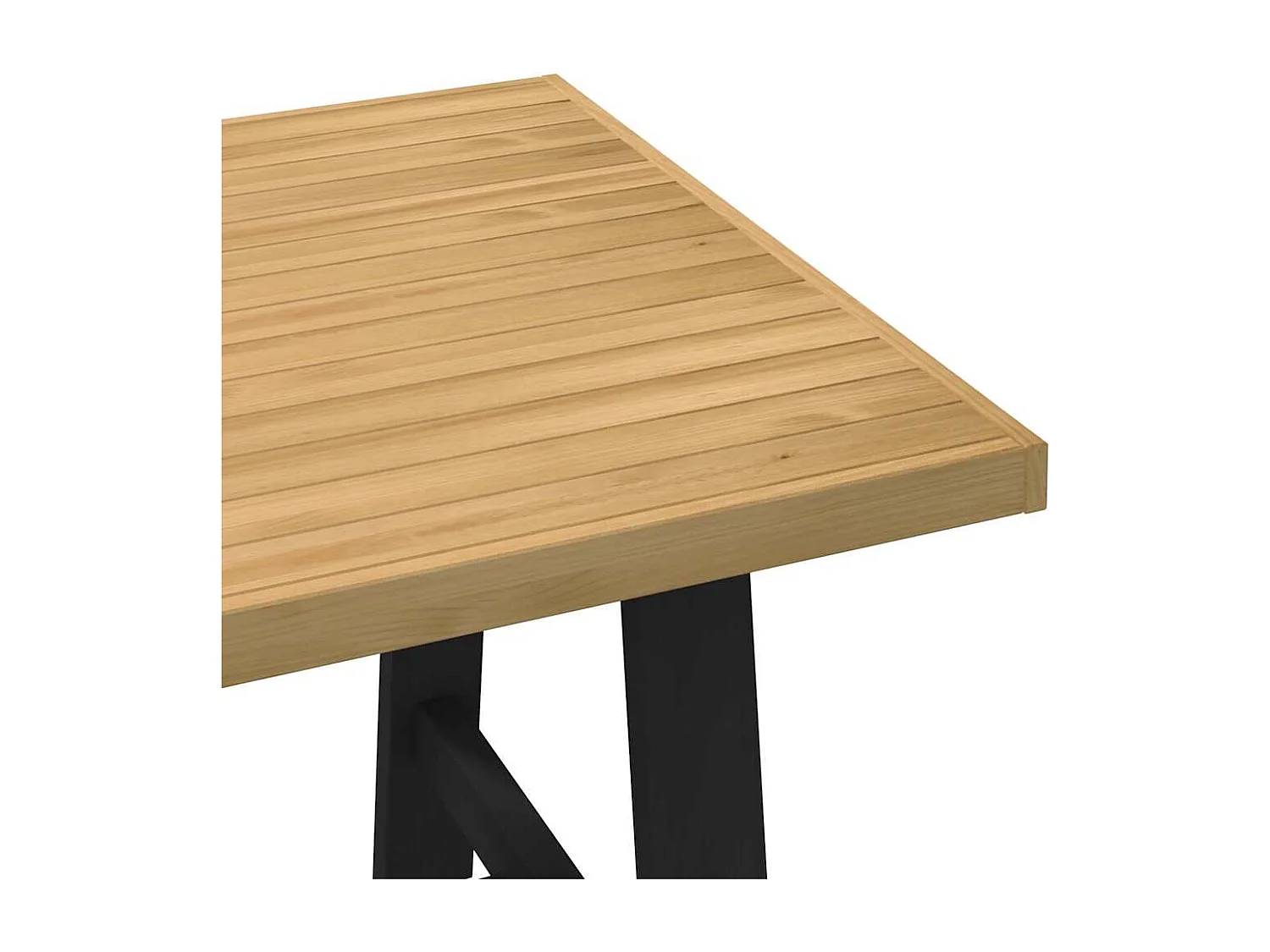 Eettafel NOAIN A-vormige poten 160x90x75 cm massief hout