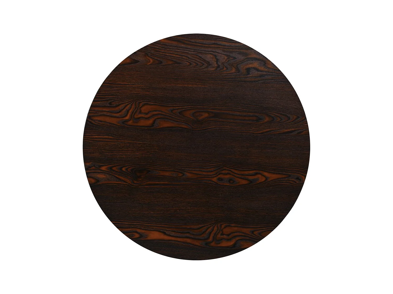 Table de bistro MDF et acier Rond 80 x 75 cm Frêne foncé