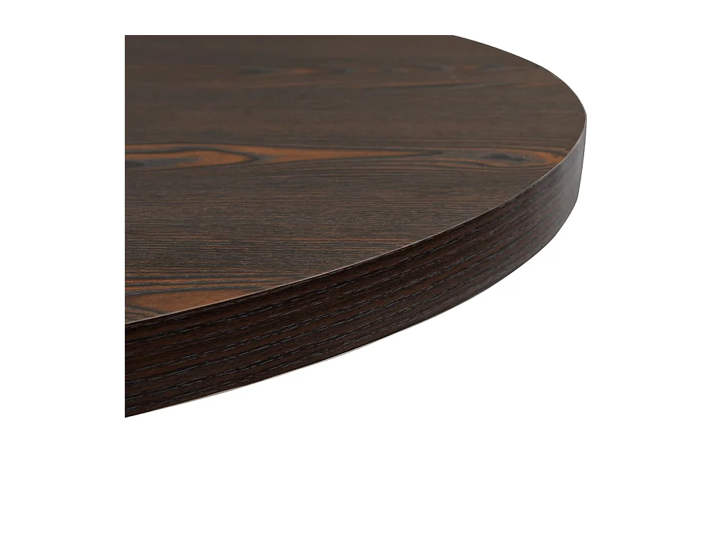 Table de bistro MDF et acier Rond 80 x 75 cm Frêne foncé