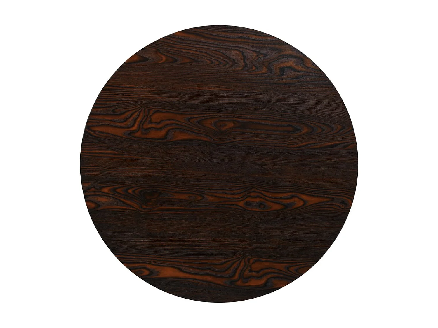 Table de bistro MDF et acier Rond 80 x 75 cm Frêne foncé