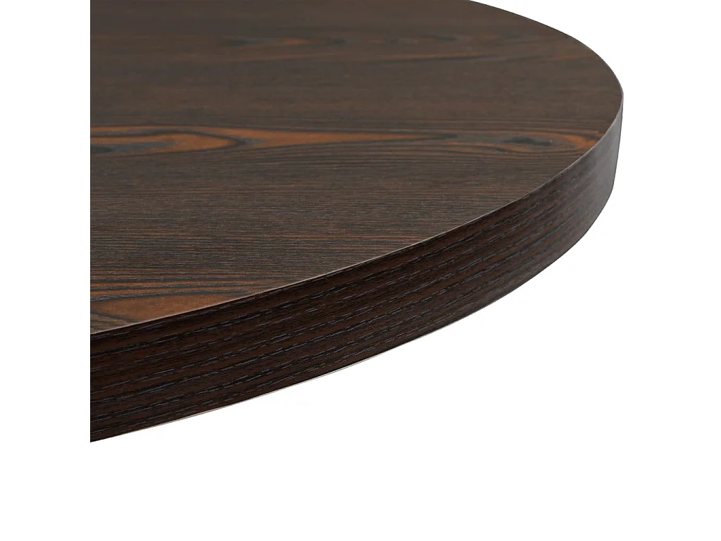 Table de bistro MDF et acier Rond 80 x 75 cm Frêne foncé