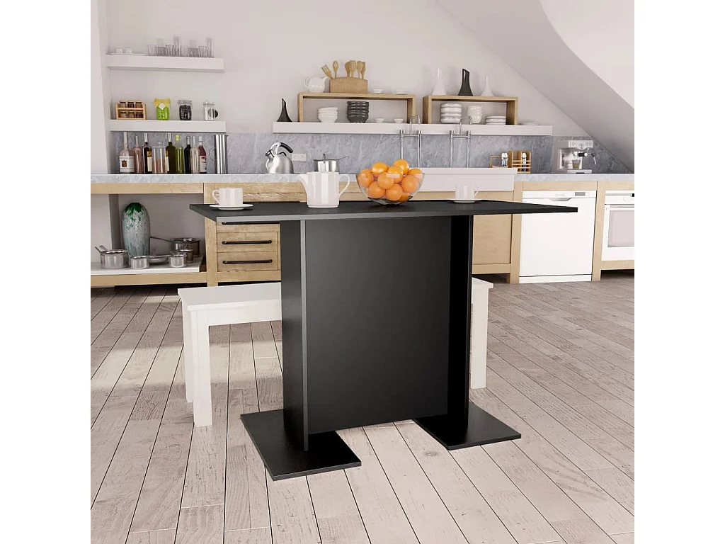 Esstisch Schwarz 110x60x75 cm Holzwerkstoff