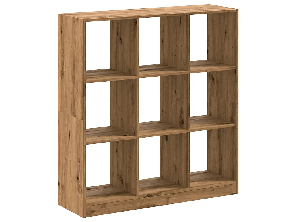 Bibliothèque chêne artisanal 102x32x108 cm bois d'ingénierie