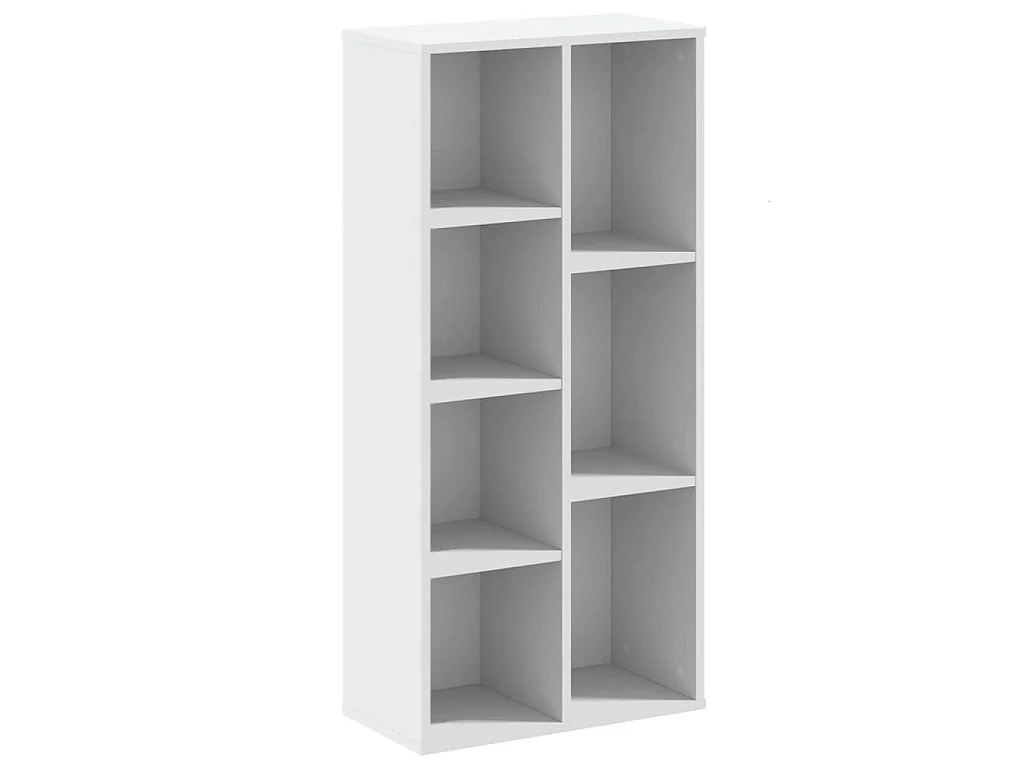 Boekenkast 50x25x105 cm bewerkt hout wit