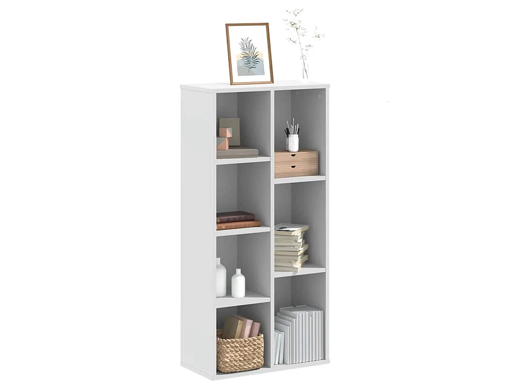 Boekenkast 50x25x105 cm bewerkt hout wit