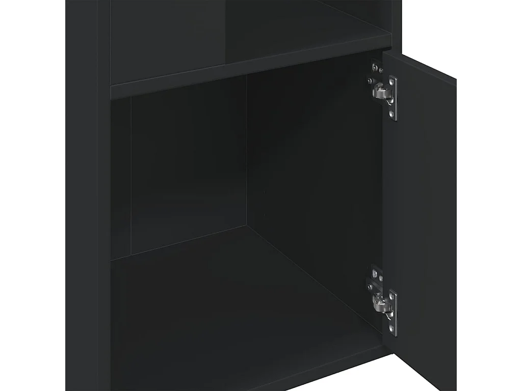 Bibliothèque noir 40x36x189 cm bois d'ingénierie